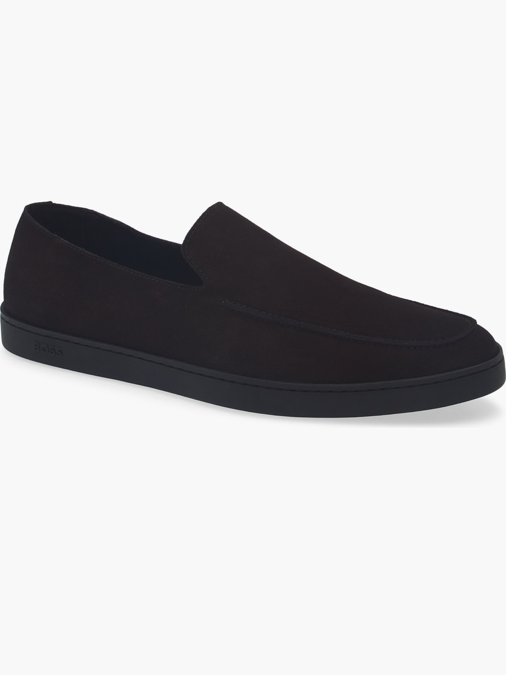 Boss Black Suede Slip-On Loafers